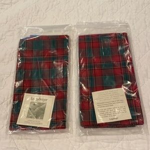 Longaberger Plaid Napkins Set of 4